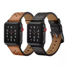 Premium Leather Watch Band Strap For Apple Watch Series 7 6 5 4 3 44mm 40mm 42mm