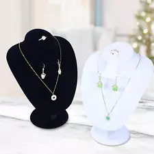 Elegant Jewelry Mannequin, 3D Velvet Jewelry Display Mannequin for Necklaces,