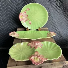 Vintage 1930s Shorter and Sons WATER LILY service set cucumber dessert plate