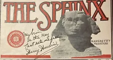 The Sphinx April 25, 1921; Cover Signed Harry Houdini