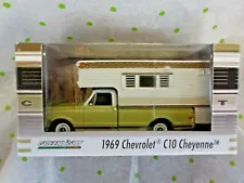 2015 GREENLIGHT Hobby Exclusive 1969 CHEVROLET C10 CHEYENNE CUSTOM CAMPER #29811