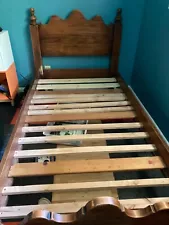 Custom Hand Made wood Twin Beds -a Pair. Used. Hand made. Pretty. Two beds.