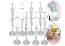 JOYYPOP 8 Sets Balloon Stand Kit For Table Balloon Sticks with Base Reusable