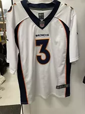 Russell Wilson Denver Broncos Jersey White #3 Nike On Field Size Medium.