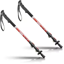 Wild Peak Trekking Poles Aluminum Adjustable Hiking Walking Sticks (Set of 2)