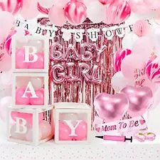 Pink Baby Shower Decorations for Girl - All-in-One inclusive JUMBO Decor Set