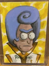 Rick And Morty Season 3 Sketch Card By Adam Everett Beck