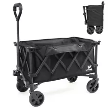 Utility Wagon Collapsible Folding Wagon Cart,Beach Heavy Duty for Picnic Beach