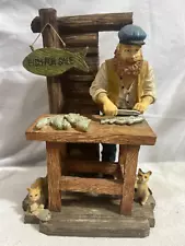 Old Salts Fish For Sale 1997 by Beachcombers Resin Figurine Vintage