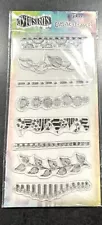 Dylusions For Ranger 8 Piece Stamp Set Clearly Boarders By Dyan Reaverley