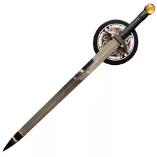 39" Medieval Steel The Last Kingdom Sword with Plaque for Collection,Display