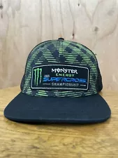 Monster Energy AMA Supercross Championship Hat Cap Snap Back Black Adult OSFA