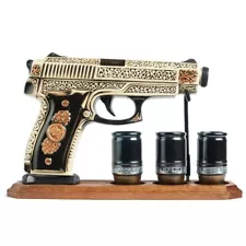 CERAMIC BOTTLE-SHTOF SOUVENIR DECANTER "PISTOL,GUN" FOR VODKA WHISKEY 0.5L