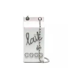 Chanel Iridescent Silver Lait de Coco Milk Carton Bag