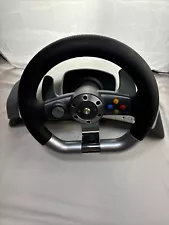 Wireless Racing Wheel For Xbox 360 White No Pedals Or Power Cord 0735