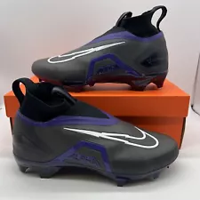 Nike Alpha Menace Elite 3 Mens 9 TCU Football Cleats Black Purple DM1792-102