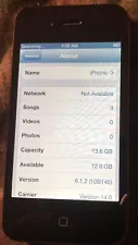 Apple iPhone 4s Black (Verizon) A1387 16GB (GSM CDMA) Very Good IOS 6.1.2