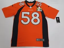 Von Miller #58 Denver Broncos 2016 Super Bowl 50 Game Men's Jersey Orange