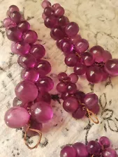 Vintage Acrylic Lucite Red Grapes