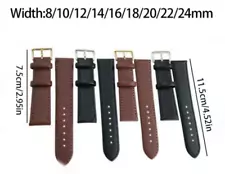 150 STRAPS EXTRA SOFT LEATHER WATCH STRAP BLACK BROWN 8MM- 24MM