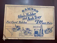 Samson Vintage Glass / Cup Holder / Ashtray For Card / Folding Tables Antique