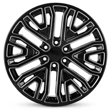 New Wheel For 2019-2024 Chevrolet Silverado 1500 22 Inch Black Alloy Rim