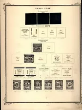 Canal Zone Group of 14 Scott Specialty Album Pages - Includes Almost All Issues