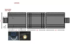 Trucking Flatbed Vinyl Tarp Heavy Duty 18oz 3 Piece Lumber Tarp (4' Drop)