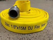 HEAVY DUTY FIRE HOSE 1.5"X50ft Double Jacket 250PSI NH threads