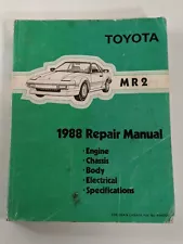 1988 Toyota MR2 Dealership OEM Shop Repair Manual Guide bible RM070U USA Canada