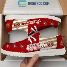 San Francisco 49ers 2024 Version Personalized Hey Dude Shoes