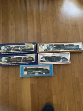 Lot Of 5 HoGauge Train Model Steam Locomotive Engines Tender Santa Fe All Run