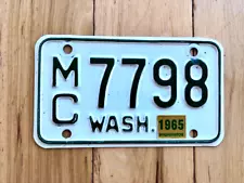 1965 Washington State Motorcycle License Plate