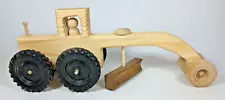 Wood Home Hand Made Construction Road Grader.