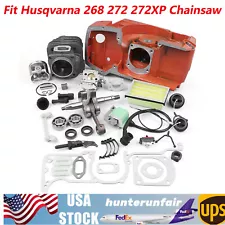 Piston Cylinder Crankshaft Kit For Husqvarna 268 272 272XP Chainsaw SALE!