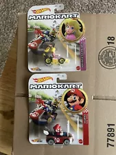 2023 Hot Wheels (2) Mario Kart Princess Peach-Standard Kart/Mario-Wild Wing Nice