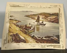 TED KAUTZKY Signed Watercolor~Quiet Inlet~Reproduction By Ketterlinus!!! Read!