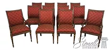 65357EC: Set of 12 EJ VICTOR Regency Style Upholstered Dining Room Chairs