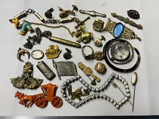 Collection Lot Great Antique Jewelry Repair Scrap Craft #Decoration - F4