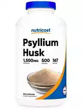 Nutricost Psyllium Husk 1500mg Per Serving, 500 Capsules - Gluten Free & Non-GMO