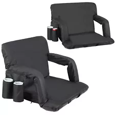 Stadium Seats Set of Two with Adjustable Armrests and Multiple Storage Pockets