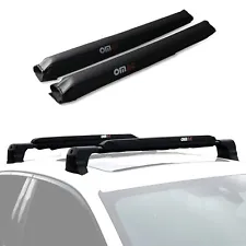 19" Roof Rack Pads Surfboard Windsurf Crossbar Pads for Tesla Black 2 Pcs