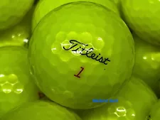 24 AAAAA Yellow Titleist Pro V1X 2023-2024 Used Golf Balls 5A YELLOW