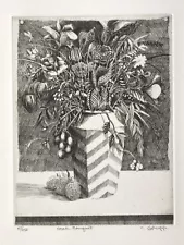 Associated American Artists Print By Carl Grupp. Small Bouquet. Signed 47|250 LE