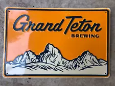 Grand Teton Brewing Brewery Bar Metal Sign National Park Victor Idaho ID