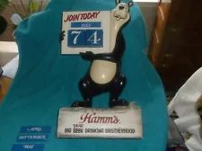 Hamms Beer Bear Lg Statue Calendar 1972 17x10 RARE Vintage NICE