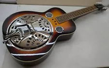 Austin Square Neck Resonator Dobro-Style 6 String Sunburst Guitar