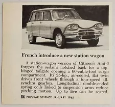 1965 Magazine Photo Citroen Ami-6 Station Wagon 25-hp 5 Passenger