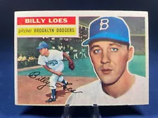 1956 Topps Baseball Card Billy Loes #270 Brooklyn Dodgers