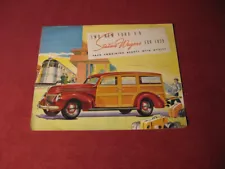 1939 Ford Woody Station Wagon Sales Brochure Booklet Catalog Old Original